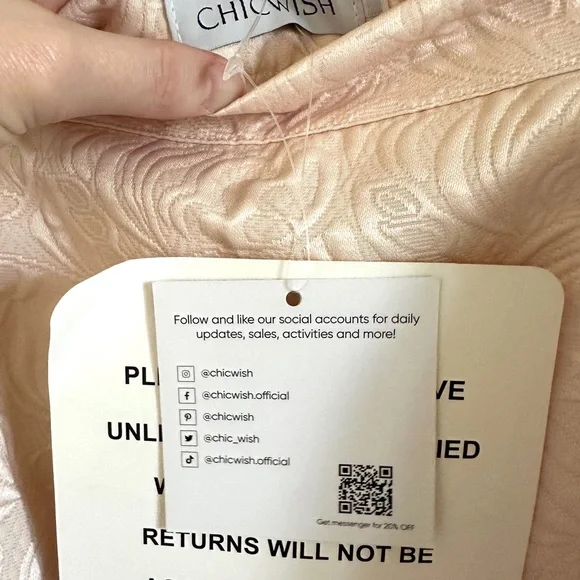 Chicwish Lavender Peony Embossed Midi Skirt - Picture 6 of 6